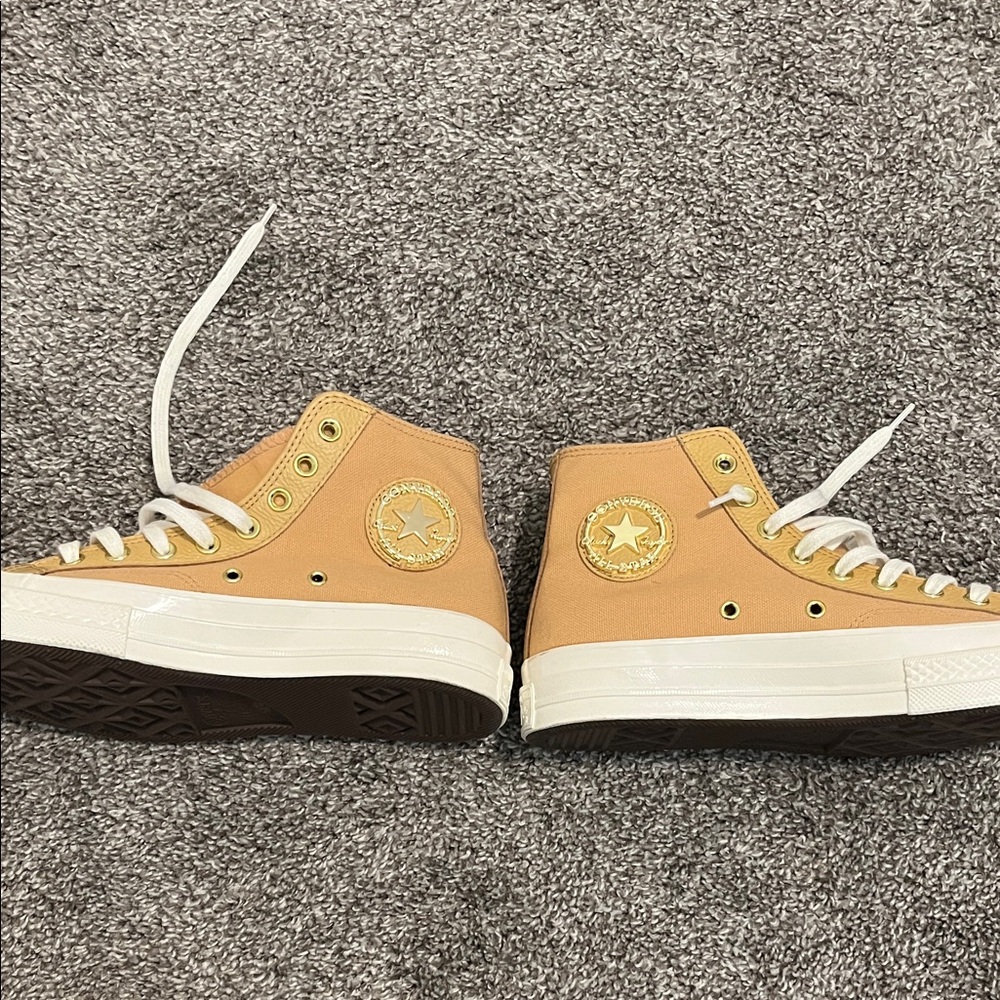 Converse High-Top Sneakers in Tan